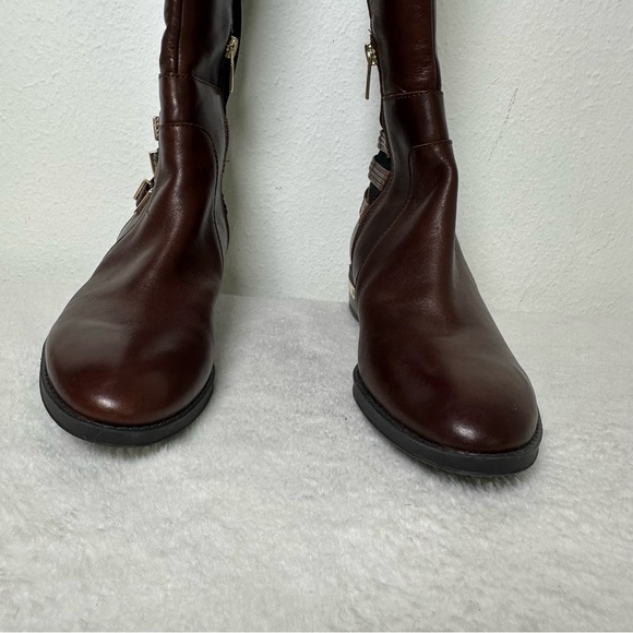 Vince Camuto Leather/Fabric Upper Dark Brown  Boots in Size 7M - Picture 3 of 16
